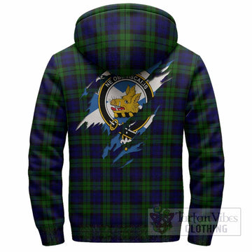 Campbell Clan Crest In Me Tartan Sherpa Hoodie Scotland Flag Style