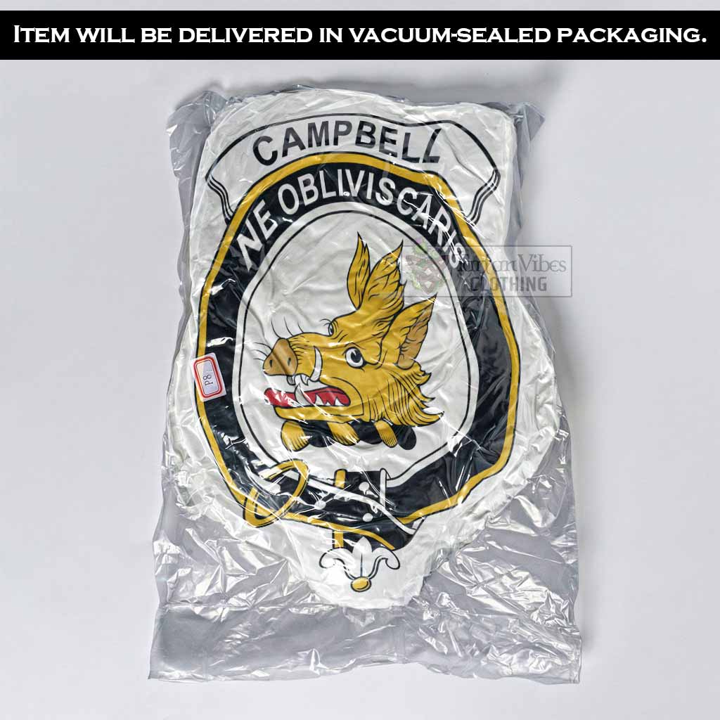 Campbell Clan Crest Shaped Throw Pillow, Scottish Clan Badge Decorative Pillow