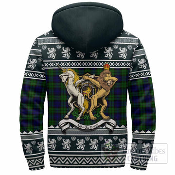 Campbell Clan Tartan Crest Christmas Fleece Hoodie Coat of Arms Funny Style