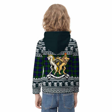 Campbell Clan Tartan Crest Christmas Kid Hoodie Coat of Arms Funny Style