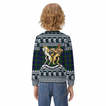 Campbell Clan Tartan Crest Christmas Kid Ugly Sweatshirt Coat of Arms Funny Style