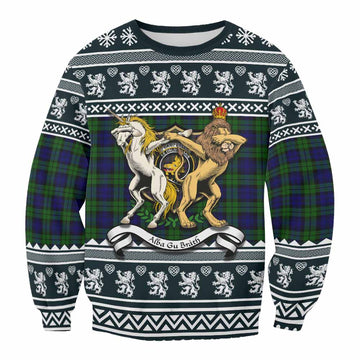 Campbell Clan Tartan Crest Christmas Sweatshirt Coat of Arms Funny Style