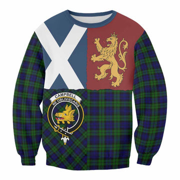 Campbell Crest Tartan Sweatshirt with Lion Rampant Saltire Style