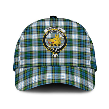 Campbell Dress Tartan Classic Cap with Family Crest
