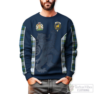 Campbell Dress Tartan Sweater with Family Crest and Lion Rampant Vibes Sport Style