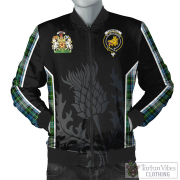 Campbell Dress Tartan Bomber Jacket with Family Crest and Scottish Thistle Vibes Sport Style
