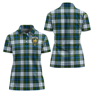 Campbell Dress Tartan Polo Shirt with Family Crest For Women