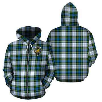 Campbell Dress Tartan Hoodie with Family Crest