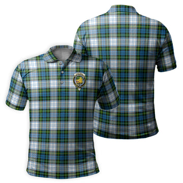 Campbell Dress Tartan Men's Polo Shirt with Family Crest