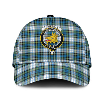 Campbell Dress Ancient Tartan Classic Cap with Family Crest