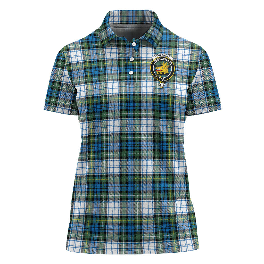campbell-dress-ancient-tartan-polo-shirt-with-family-crest-for-women