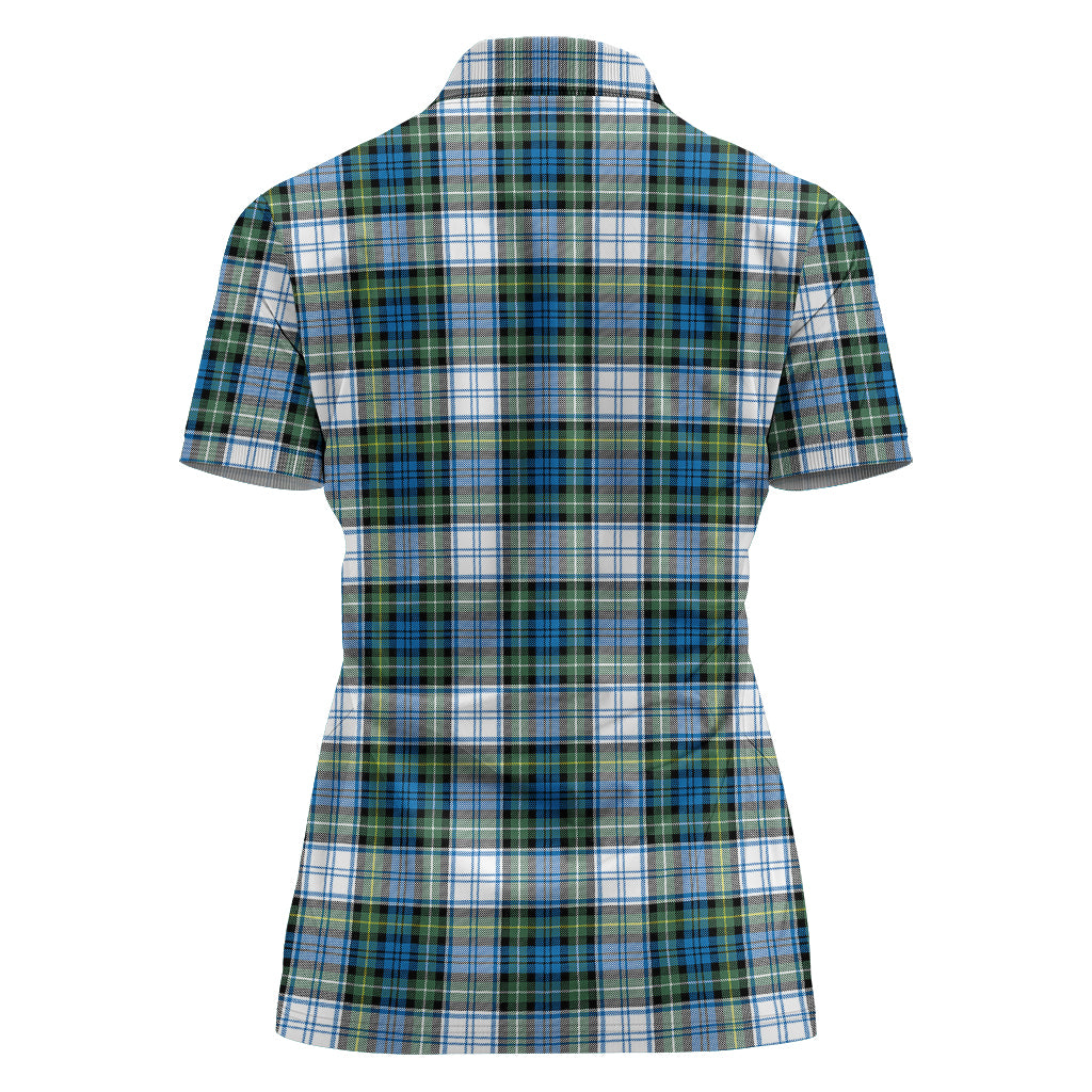 campbell-dress-ancient-tartan-polo-shirt-with-family-crest-for-women