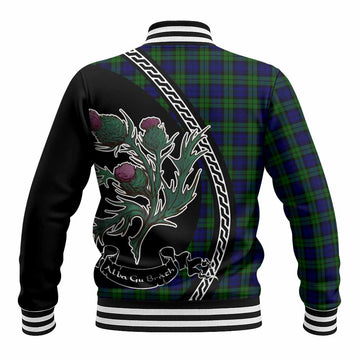 Campbell Family Crest Tartan Baseball Jacket Alba Thistle Inspired
