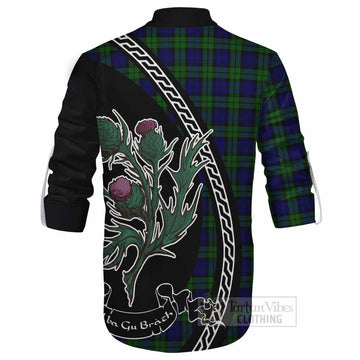 Campbell Family Crest Tartan Ghillie Shirt Alba Thistle Inspired