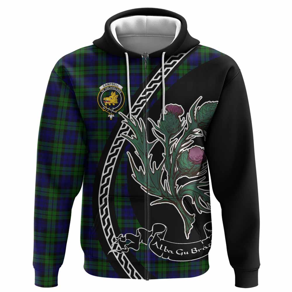 Campbell Family Crest Tartan Hoodie Alba Thistle Inspired - Tartan Vibes Clothing