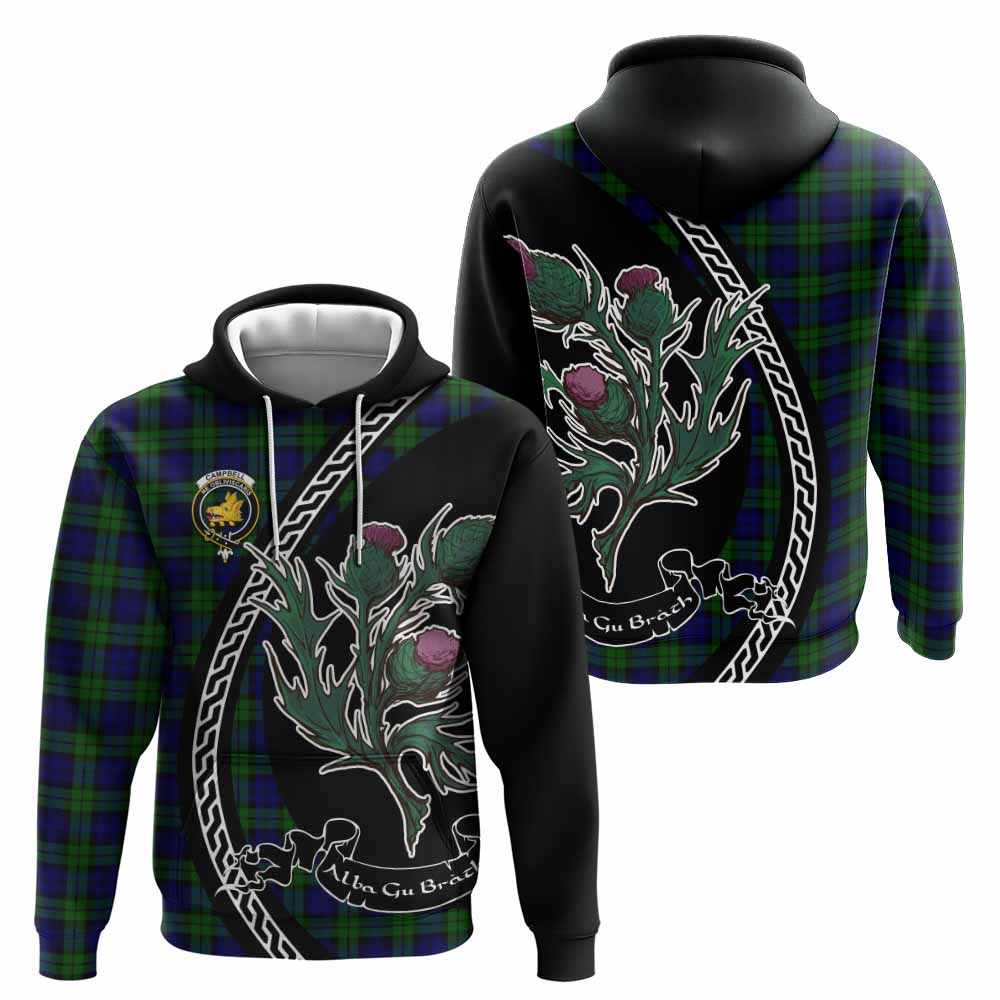Campbell Family Crest Tartan Hoodie Alba Thistle Inspired - Tartan Vibes Clothing