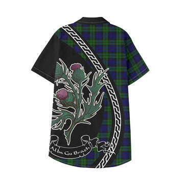Campbell Family Crest Tartan Kid Hawaiian Shirt Alba Thistle Inspired - Tartan Vibes Clothing