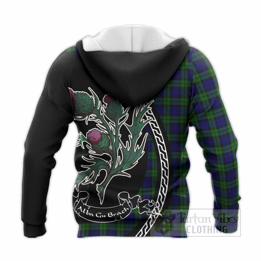 Campbell Family Crest Tartan Knitted Hoodie Alba Thistle Inspired - Tartan Vibes Clothing