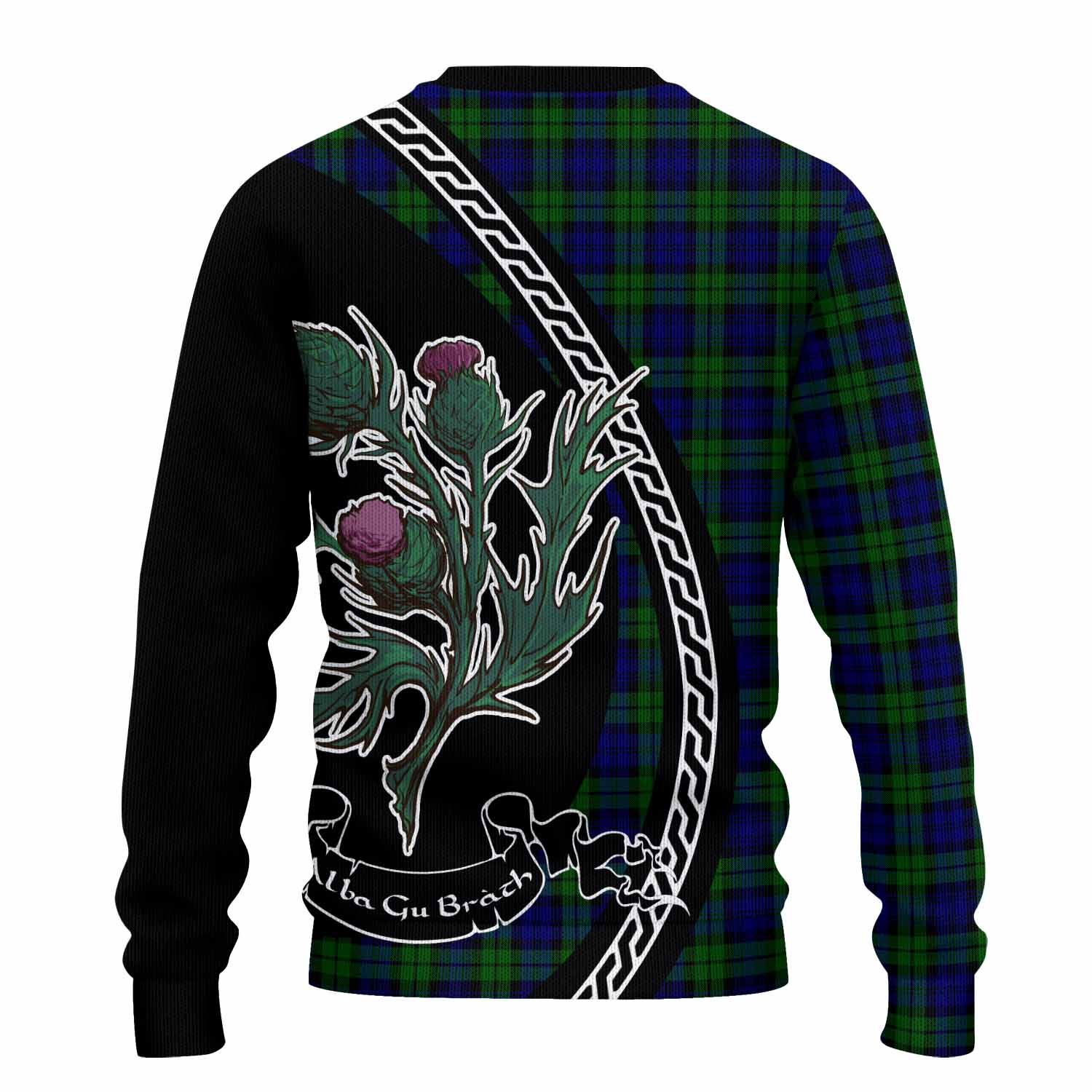 Campbell Family Crest Tartan Knitted Sweater Alba Thistle Inspired - Tartan Vibes Clothing