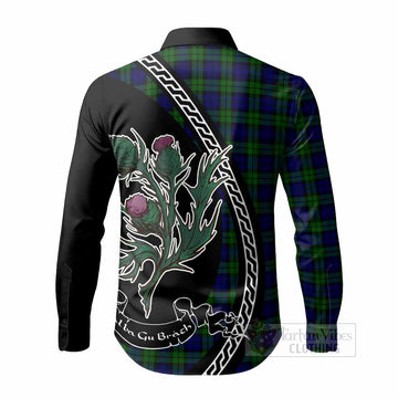 Campbell Family Crest Tartan Long Sleeve Button Shirts Alba Thistle Inspired