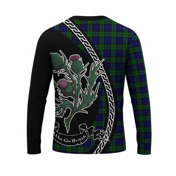 Campbell Family Crest Tartan Long Sleeve T-Shirt Alba Thistle Inspired - Tartan Vibes Clothing