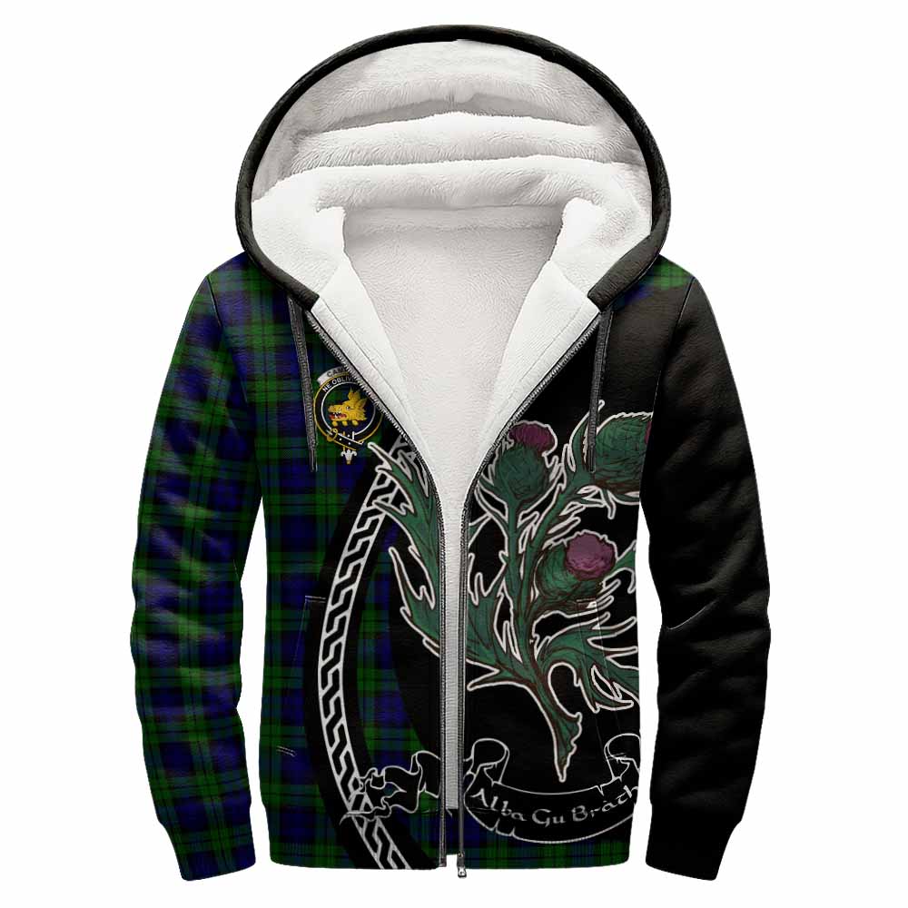 Campbell Family Crest Tartan Sherpa Hoodie Alba Thistle Inspired - Tartan Vibes Clothing