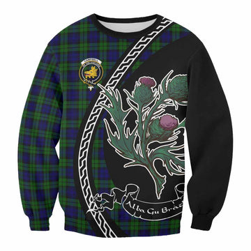 Campbell Family Crest Tartan Sweatshirt Alba Thistle Inspired