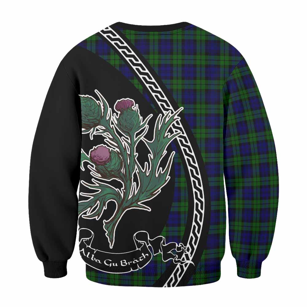 Campbell Family Crest Tartan Sweatshirt Alba Thistle Inspired - Tartan Vibes Clothing