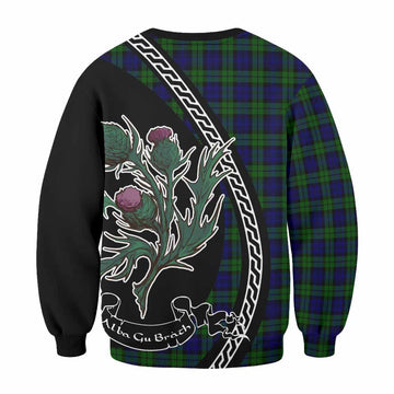 Campbell Family Crest Tartan Sweatshirt Alba Thistle Inspired