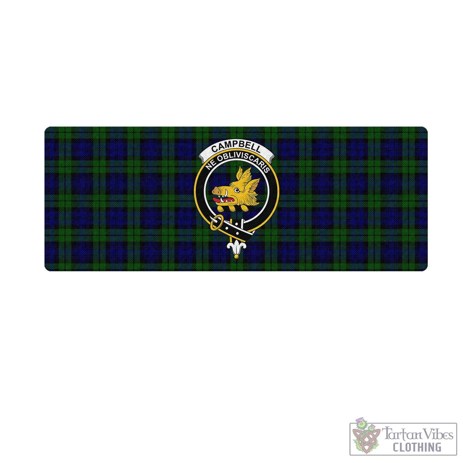Tartan Vibes Clothing Campbell Modern Tartan Mouse Pad with Family Crest