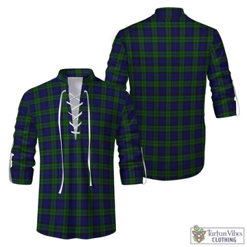 Tartan Vibes Clothing Campbell Modern Tartan Men's Scottish Traditional Jacobite Ghillie Kilt Shirt