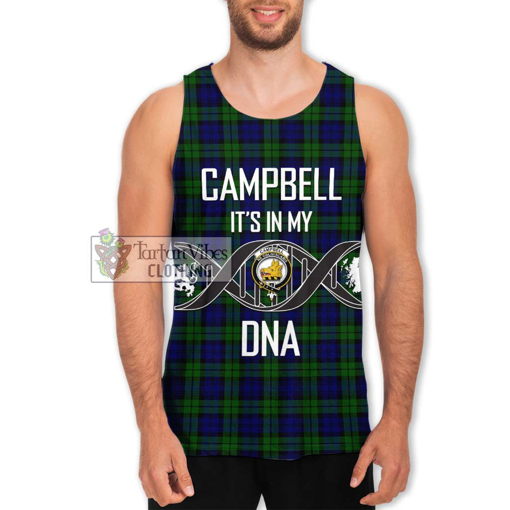 Campbell Tartan Men's Tank Top with Family Crest DNA In Me Style Men - Tartanvibesclothing Shop