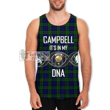 Campbell Tartan Men's Tank Top with Family Crest DNA In Me Style Men - Tartanvibesclothing Shop