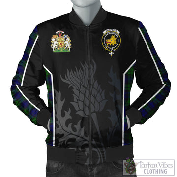 Campbell Modern Tartan Bomber Jacket with Family Crest and Scottish Thistle Vibes Sport Style