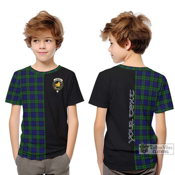 Campbell Tartan Kid T-Shirt with Family Crest and Half Of Me Style