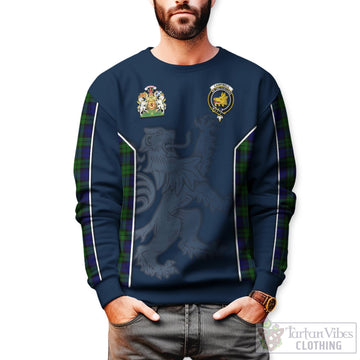 Campbell Modern Tartan Sweater with Family Crest and Lion Rampant Vibes Sport Style