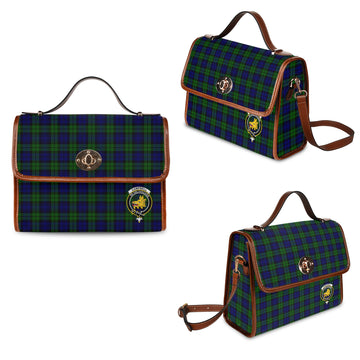 campbell-modern-tartan-leather-strap-waterproof-canvas-bag-with-family-crest