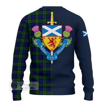 Campbell Tartan Ugly Sweater Alba with Scottish Lion Royal Arm Half Style