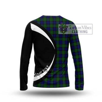 Campbell Tartan Long Sleeve T-Shirt with Family Crest Circle Style