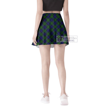 Campbell Modern Tartan Women's Plated Mini Skirt