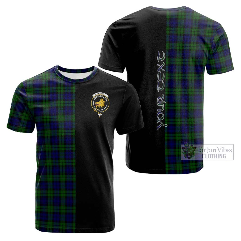 Tartan Vibes Clothing Campbell Modern Tartan Cotton T-shirt with Family Crest and Half Of Me Style
