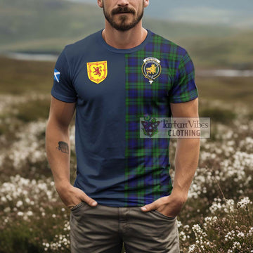Tartan Vibes Clothing Campbell Modern Tartan T-Shirt Alba with Scottish Lion Royal Arm Half Style