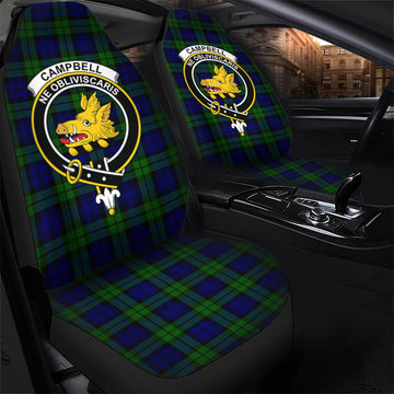 Campbell Modern Tartan Car Seat Cover with Family Crest - Tartanvibesclothing