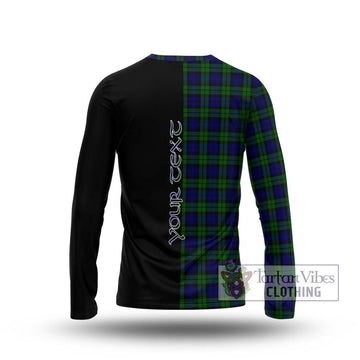 Campbell Tartan Long Sleeve T-Shirt with Family Crest and Half Of Me Style - Tartanvibesclothing Shop