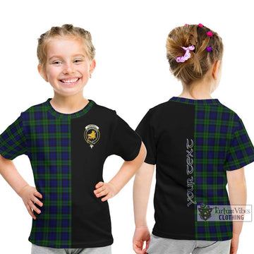 Campbell Tartan Kid T-Shirt with Family Crest and Half Of Me Style