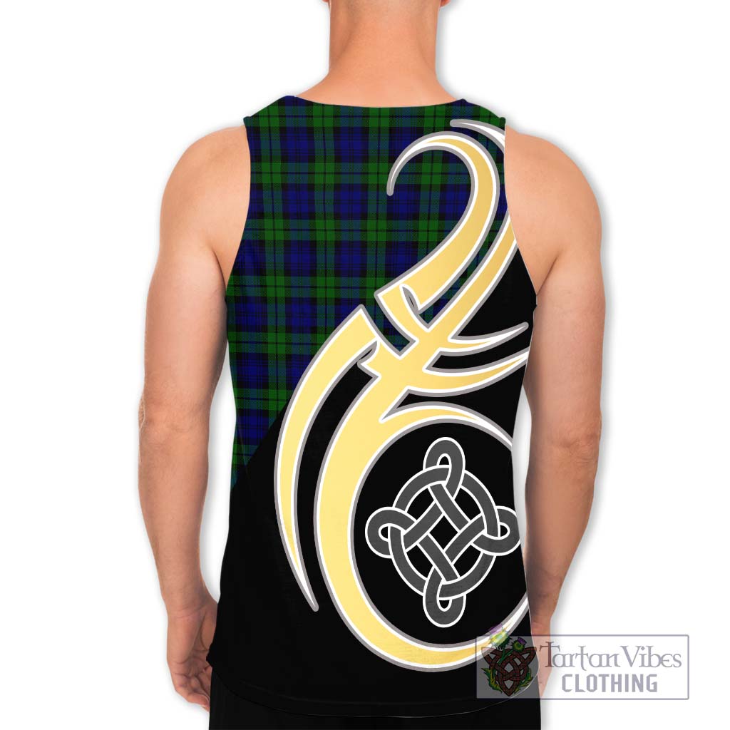Campbell Tartan Men's Tank Top with Family Crest and Celtic Symbol Style - Tartan Vibes Clothing