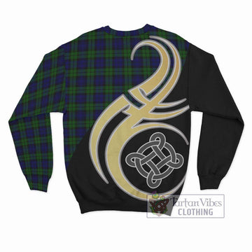 Campbell Tartan Sweatshirt with Family Crest and Celtic Symbol Style - Tartan Vibes Clothing
