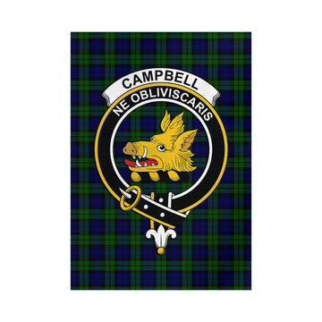 Campbell Tartan Garden Flag with Family Crest