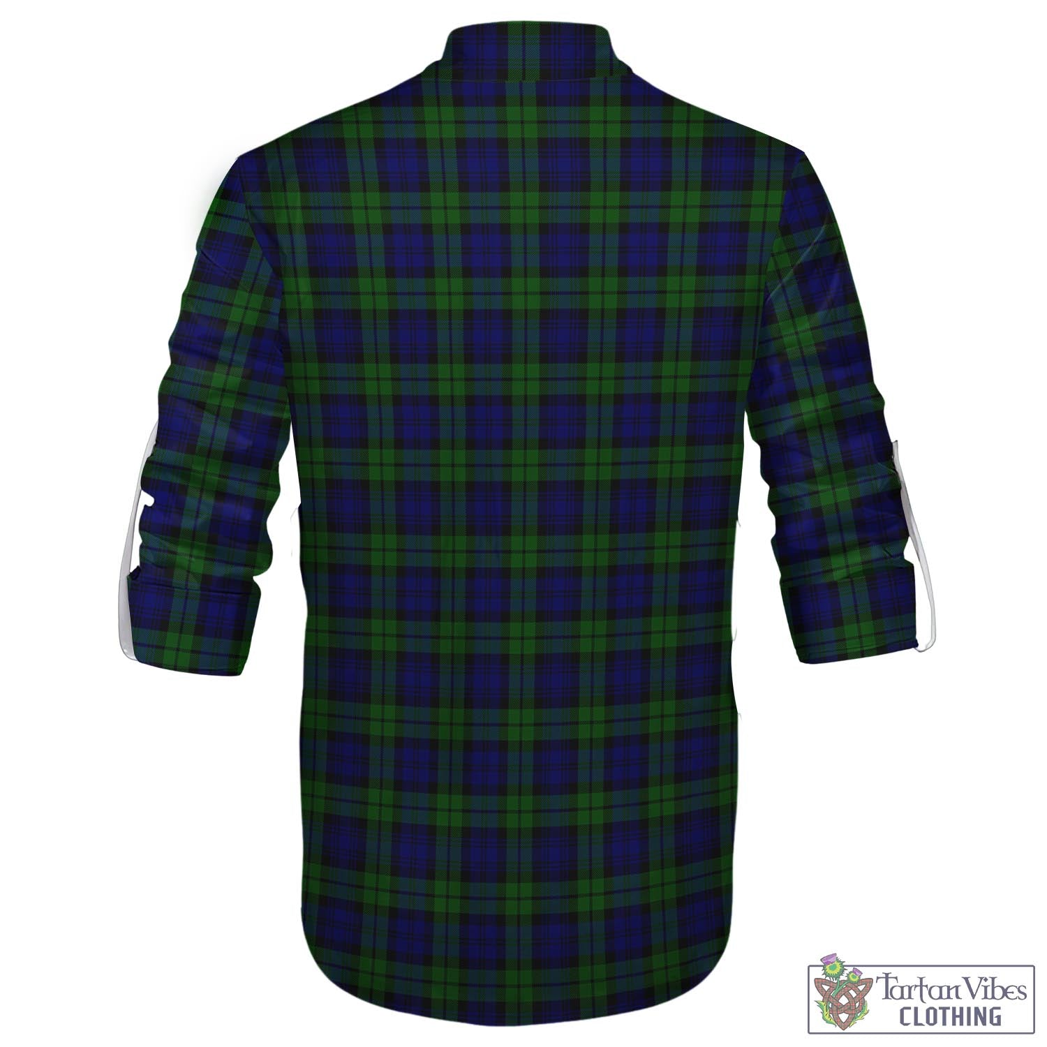 Tartan Vibes Clothing Campbell Modern Tartan Men's Scottish Traditional Jacobite Ghillie Kilt Shirt