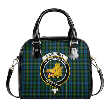 Campbell of Argyll #02 Tartan Shoulder Handbags with Family Crest